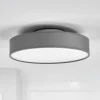 Lindby LED-taklampe Saira, Ø 30 cm, grå, tekstil