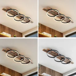 Lindby LED-taklampe Sentoa, tre, 100 cm lang, 3 000 K