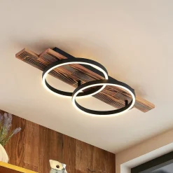 Lindby LED-taklampe Sentoa, tre, 75 cm lang, 3 000 K| Design- Og Hotellbelysning|Led-Innendørs