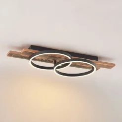 Lindby LED-taklampe Sentoa, tre, 75 cm lang, 3 000 K| Design- Og Hotellbelysning|Led-Innendørs