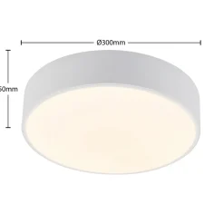 Lindby LED-taklampe Simera, Ø 30 cm, hvit, metall| Design- Og Hotellbelysning|Led-Innendørs