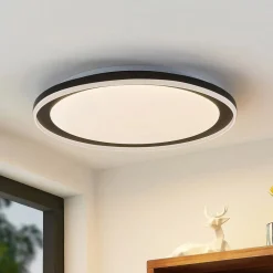 Lindby LED-taklampe Verdan, svart, metall, dimbar, CCT| Design- Og Hotellbelysning