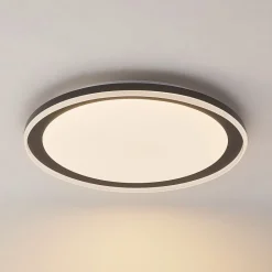 Lindby LED-taklampe Verdan, svart, metall, dimbar, CCT| Design- Og Hotellbelysning