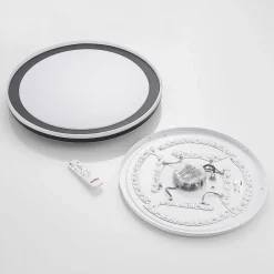 Lindby LED-taklampe Verdan, svart, metall, dimbar, CCT| Design- Og Hotellbelysning