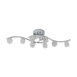 Lindby LED-taklampe Yaro, 8 lyskilder, krom, dimbar Online