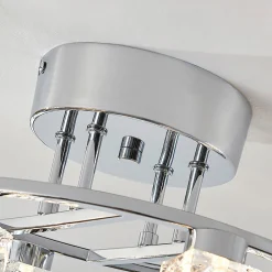 Lindby LED-taklampe Yaro, 8 lyskilder, krom, dimbar Online