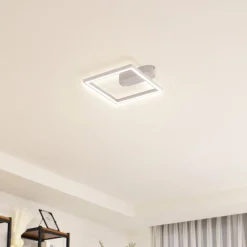 Lindby LED-taklampe Yulla, hvit, med bevegelsesdetektor| Led-Innendørs|Taklamper