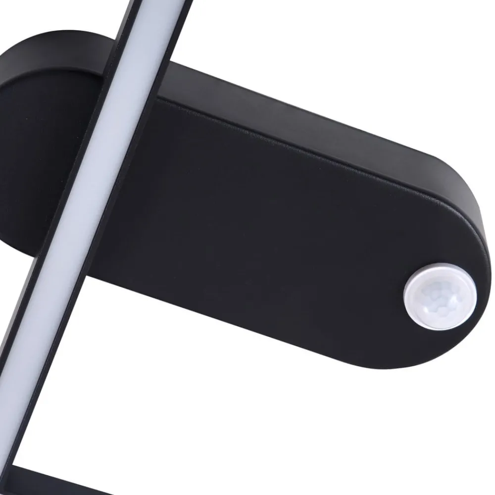 Lindby LED-taklampe Yulla, 34 cm, svart, sensor Hot