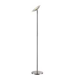 Lindby LED-uplight Malea, 180 cm, nikkel, metall| Gulvlamper