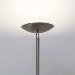 Lindby LED-uplight Malea, 180 cm, nikkel, metall| Gulvlamper