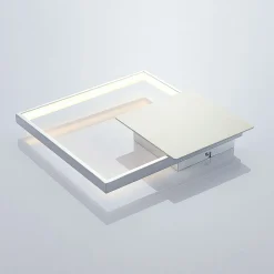 Lindby LED-vegglampe Anays, 32 cm x 32 cm, krom/klar New