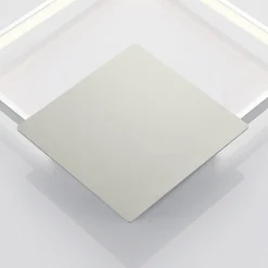 Lindby LED-vegglampe Anays, 32 cm x 32 cm, krom/klar New