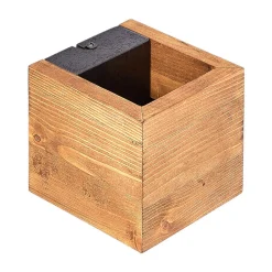 Lindby LED-vegglampe Benicio, 11 cm, kantet, tre Online