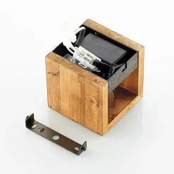 Lindby LED-vegglampe Benicio, 11 cm, kantet, tre Online