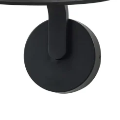 Lindby LED-vegglampe Capelo, svart, aluminium, Ø20cm| Kommersiell Utebelysning|Led-Utendørs