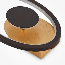 Lindby LED-vegglampe Feival, 29 cm, rust/gull, metall New