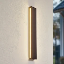 Lindby LED-vegglampe Laarni, dimbar, IP54, svart Hot