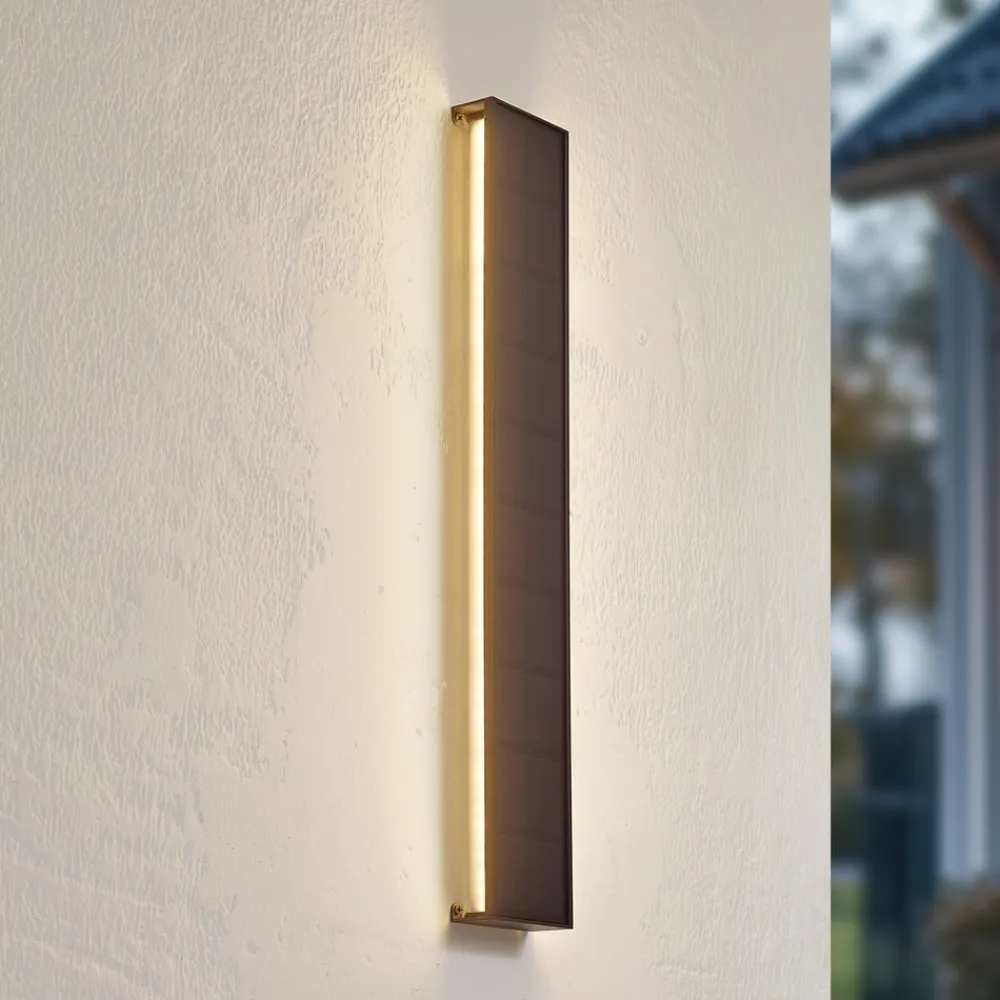 Lindby LED-vegglampe Laarni, dimbar, IP54, svart Hot