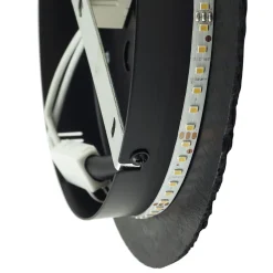 Lindby LED-vegglampe Peetu, Ø 25 cm, skifer, dimbar| Vegglamper