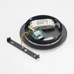 Lindby LED-vegglampe Peetu, Ø 25 cm, skifer, dimbar| Vegglamper