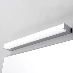 Lindby LED-vegglampe Philippa, kantet, 59 cm, krom, IP44 Outlet