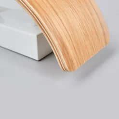 Lindby LED-vegglampe Rafailia, bredde 23 cm, tre, 3 000 K Online