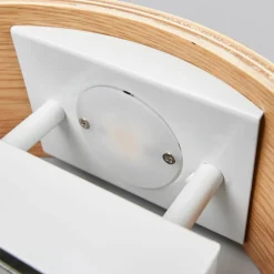 Lindby LED-vegglampe Rafailia, bredde 23 cm, tre, 3 000 K Online