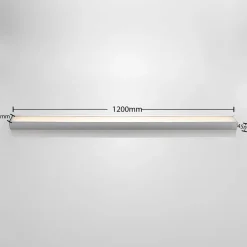 Lindby LED-vegglampe til bad Layan, 120 cm, krom, metall| Led-Innendørs|Vegglamper