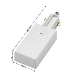 Lindby Linaro endemating, hvit, 1-fase system| Skinnesystem