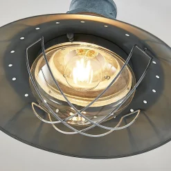 Lindby Louisanne taklampe, grågrønn, metall, Ø 35cm| Design- Og Hotellbelysning