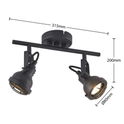 Lindby Lowani takspot, 2 lyskilder Outlet