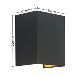 Lindby Lukani vegglampe, kantet| Design- Og Hotellbelysning|Vegglamper