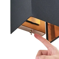 Lindby Lukani vegglampe, kantet| Design- Og Hotellbelysning|Vegglamper