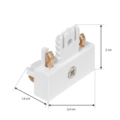 Lindby Lumaro hjørnekontakt, hvit, plast