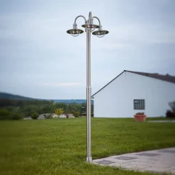 Lindby lyktestolpe Damion, 200 cm, 3 lyskilder, E27, IP44| Lyktestolper
