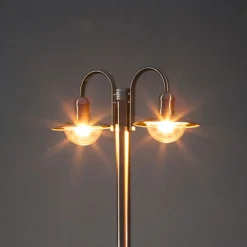 Lindby lyktestolpe Damion, 200 cm, 2 lyskilder, E27, IP44 Outlet