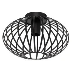 Lindby Maivi taklampe, svart, 30 cm, jern, bur Hot