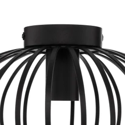 Lindby Maivi taklampe, svart, 30 cm, jern, bur Hot