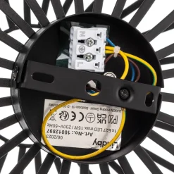 Lindby Maivi taklampe, svart, 30 cm, jern, bur Hot