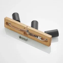 Lindby Maniva downlight, 44 cm, 3 lyskilder, svart, GU10| Spotter I Tak|Taklamper