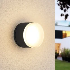 Lindby Mathea utendørs LED-taklampe, sylinder| Kommersiell Utebelysning|Led-Utendørs