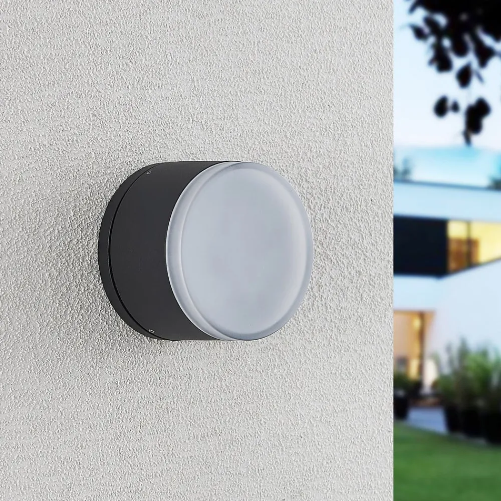 Lindby Mathea utendørs LED-taklampe, sylinder| Kommersiell Utebelysning|Led-Utendørs