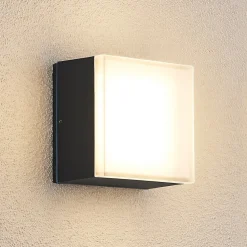 Lindby Mathea utendørs LED-taklampe, kantet| Kommersiell Utebelysning|Led-Utendørs