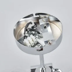 Lindby Melia taklampe, brun/grå, tekstil, Ø 56cm Discount