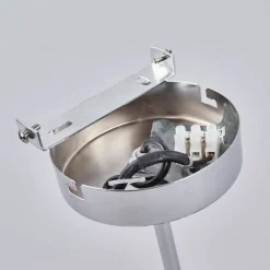 Lindby Melia taklampe, svart/brun, tekstil, Ø 56cm| Design- Og Hotellbelysning|Taklamper