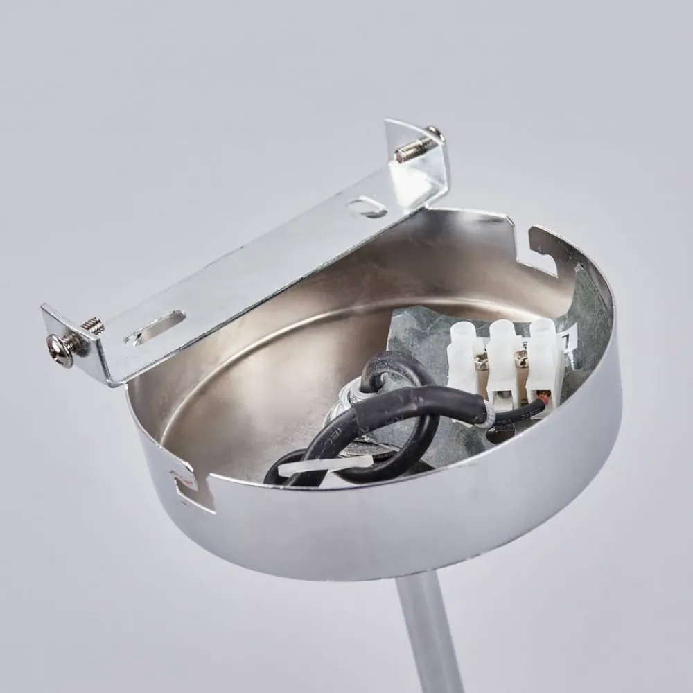 Lindby Melia taklampe, svart/brun, tekstil, Ø 56cm| Design- Og Hotellbelysning|Taklamper