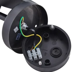 Lindby Meliora utendørs vegglampe, svart, jern, IP44, E27 Clearance