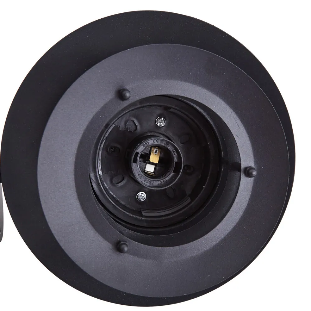 Lindby Meliora utendørs vegglampe, svart, jern, IP44, E27 Clearance