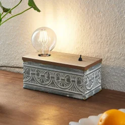 Lindby Mella bordlampe med vintage-karakter| Bordlamper