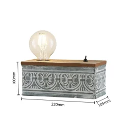 Lindby Mella bordlampe med vintage-karakter| Bordlamper